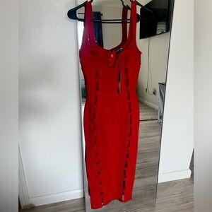 Sexy Red Sleeveless Dress
